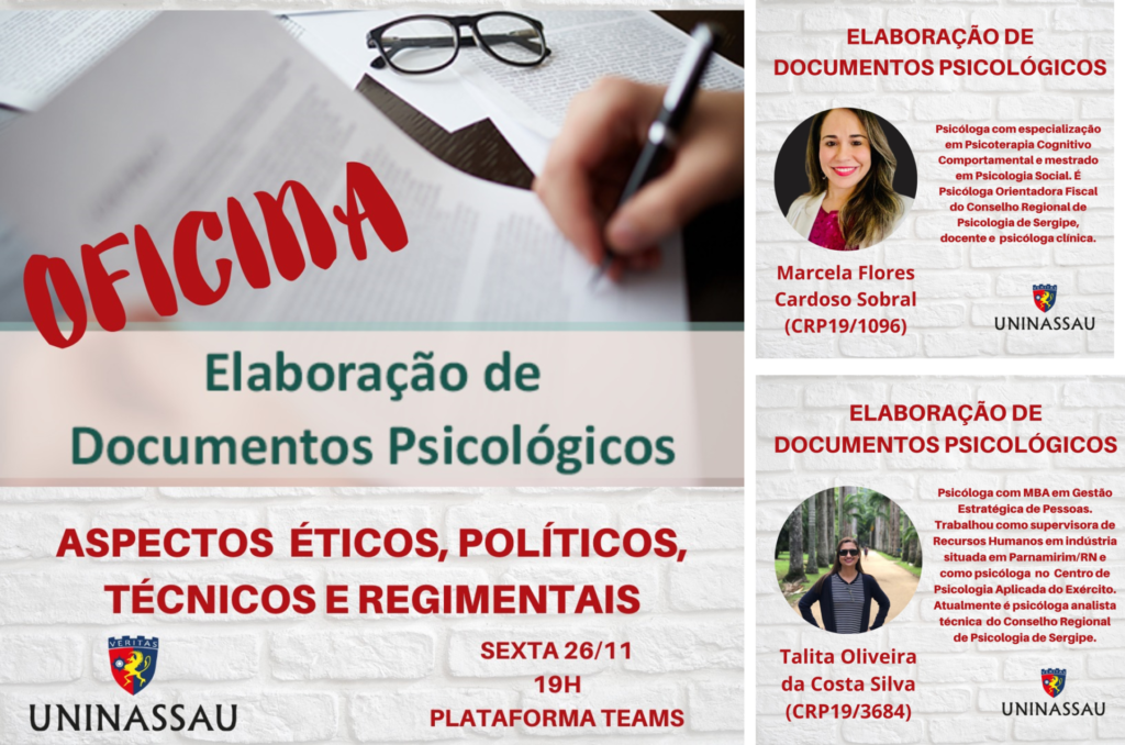 CRP19 realiza oficina de elaboração de documentos psicológicos na Uninassau