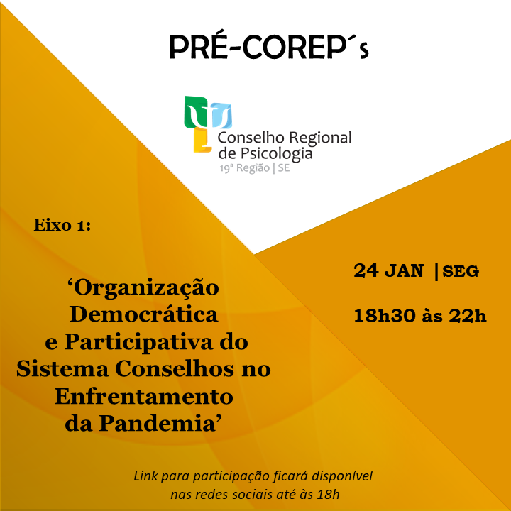 O CRP19 realiza nesta segunda-feira, 24, o primeiro PRÉ-COREP