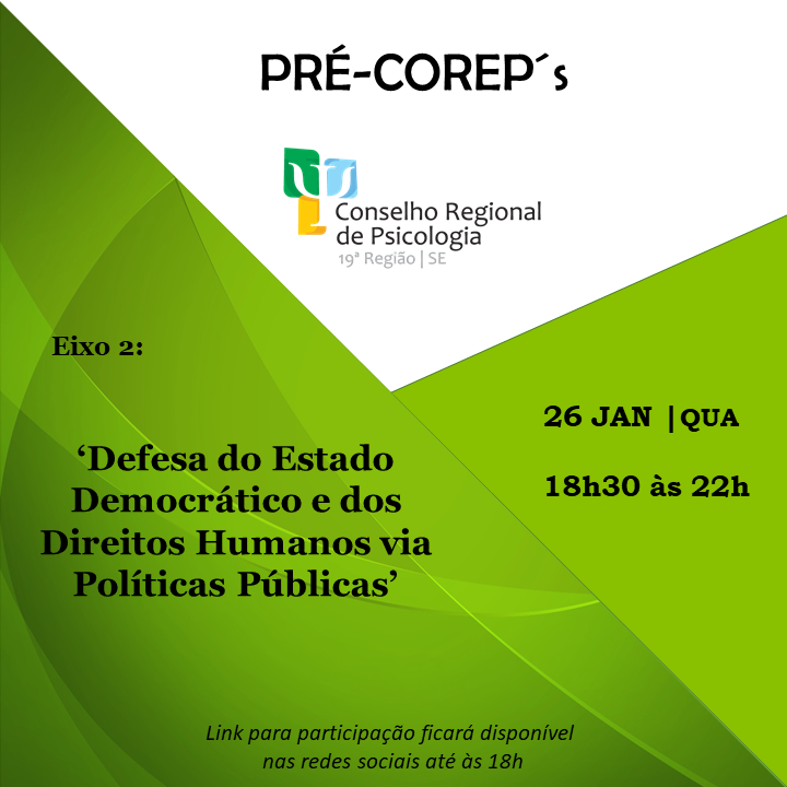 Defesa do Estado Democrático e dos Direitos Humanos via Políticas Públicas’ em discussão no PRÉ-COREP