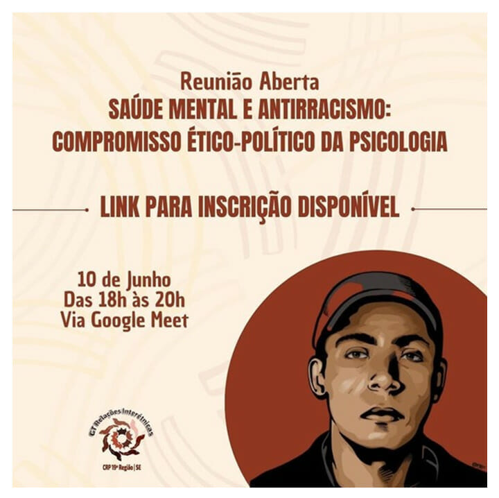 Saúde mental e antirracismo é tema de reunião aberta no CRP19