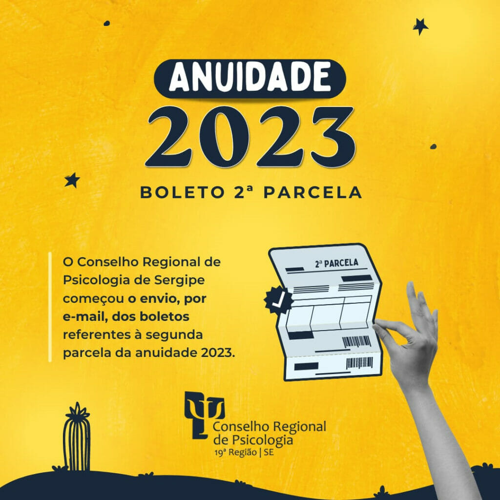 ANUIDADE 2023 – BOLETO 2ª PARCELA