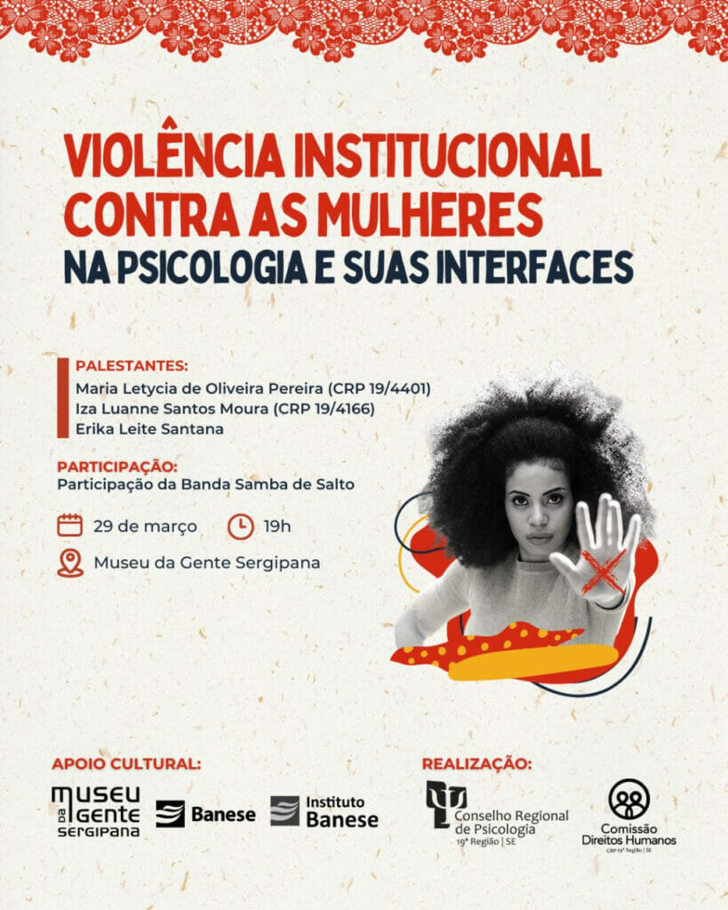 CRP19 realiza seminário “Violência Institucional contra as Mulheres na Psicologia e suas interfaces”
