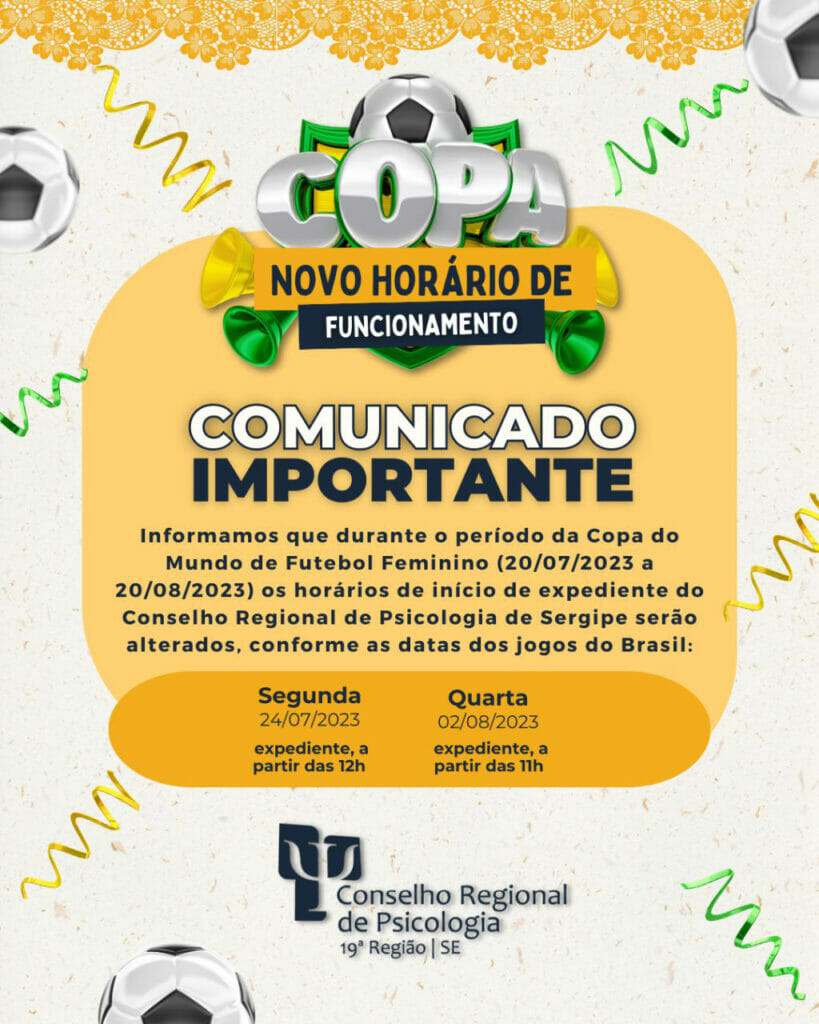 Alteração horário de funcionamento dias 24.07 e 02.08