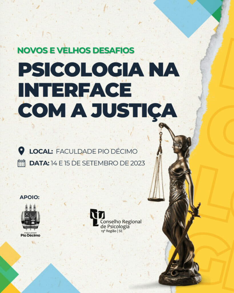 ‘Novos desafios à Psicologia na interface com a Justiça’ é tema de seminário promovido pelo CRP19