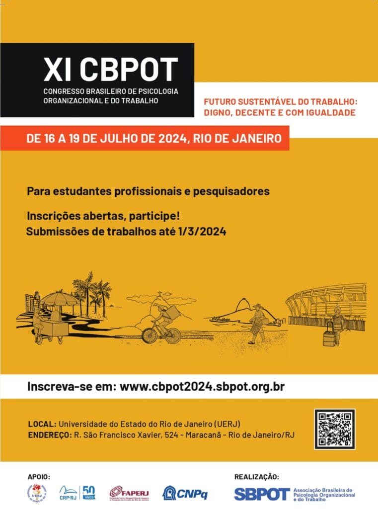 SBPOT realiza o XI Congresso Brasileiro de Psicologia Organizacional e do Trabalho