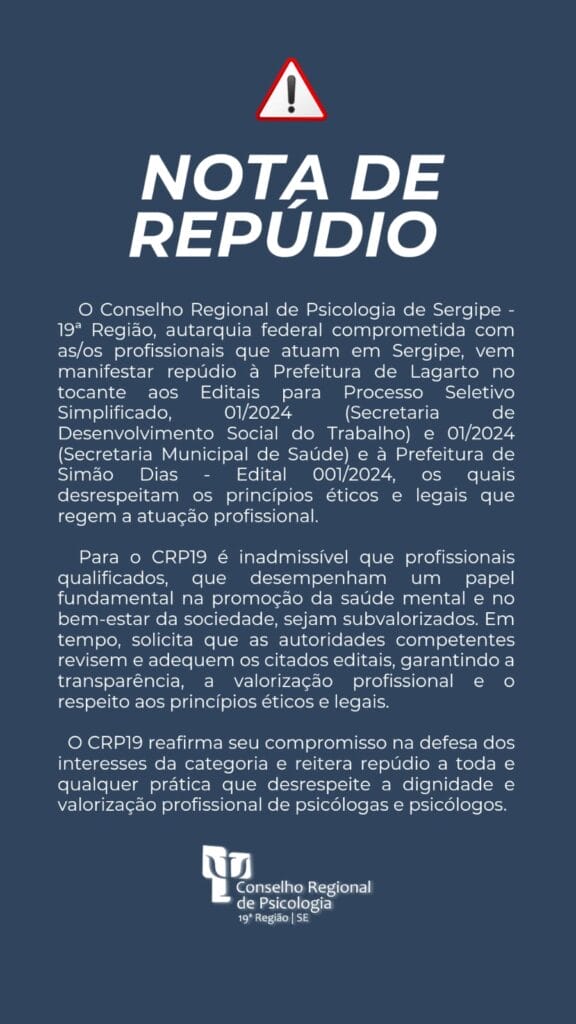 NOTA DE REPÚDIO